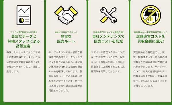 サバゲータウンの買取の特徴